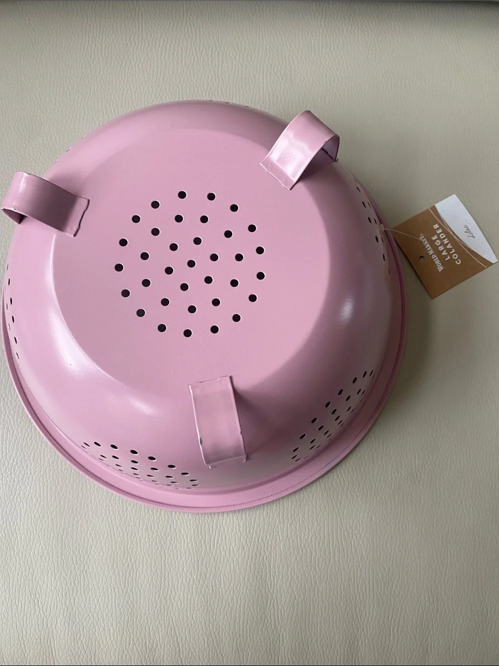World Market Large pink lilac colander
